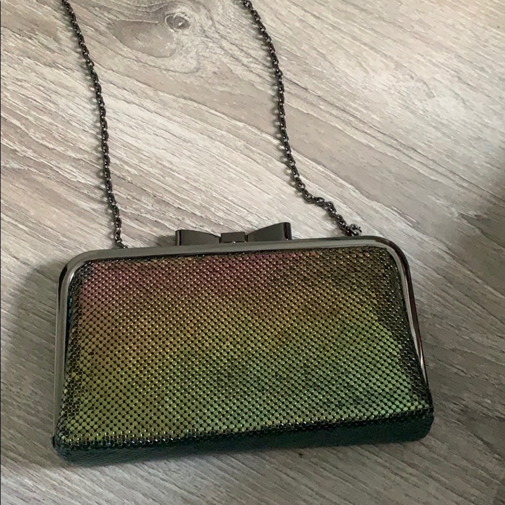 multi colored sequin clutch